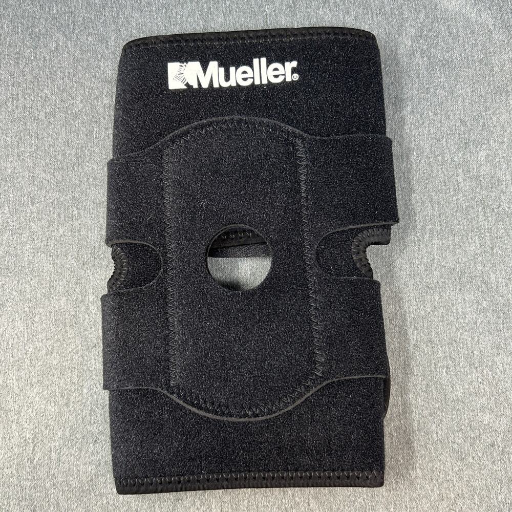 Mueller Adjustable Knee Support Brace Open Patella Black Adult OSFM